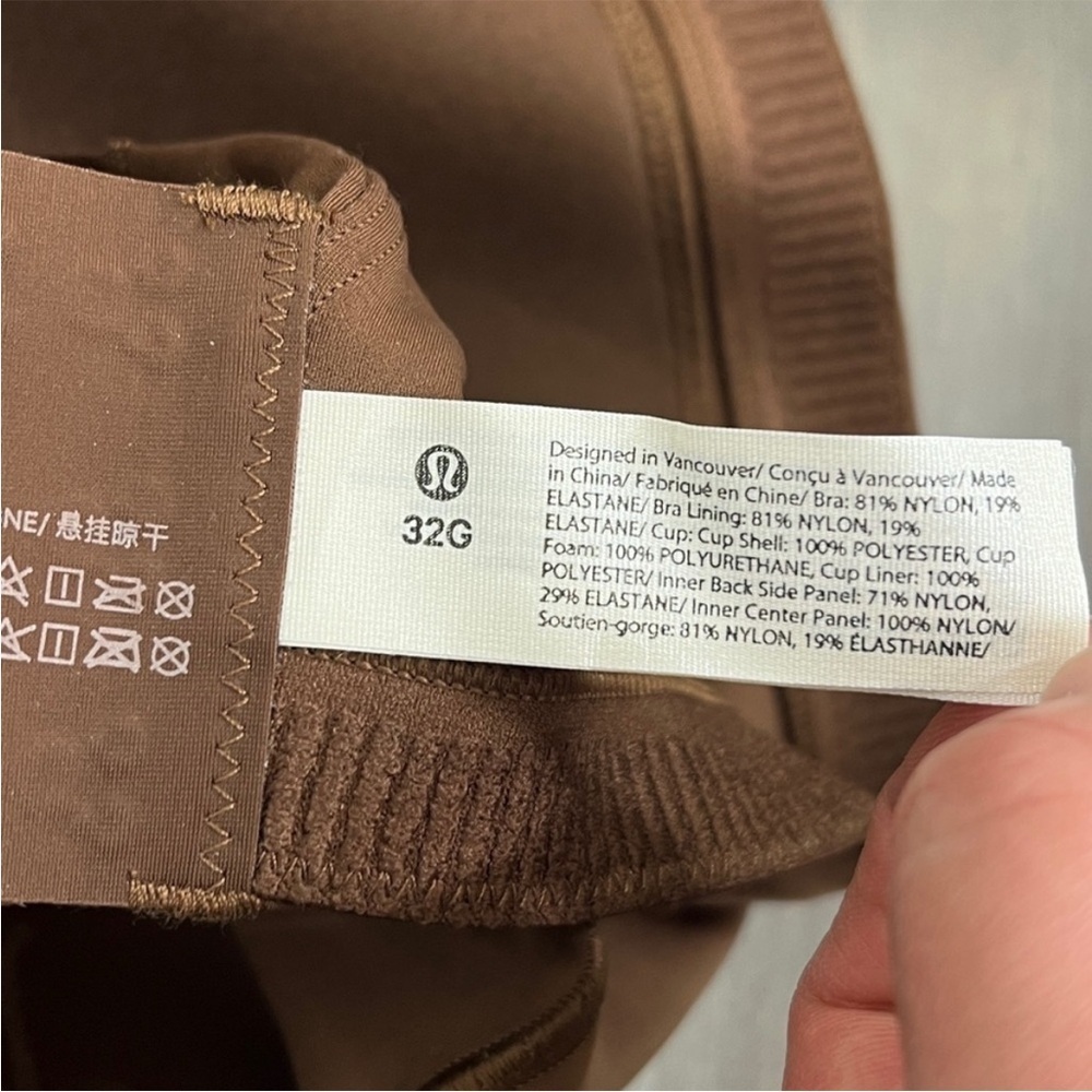 Lululemon NWT In Alignment Bra *Light Support, D–G Cups Java - Picture 9 of 10